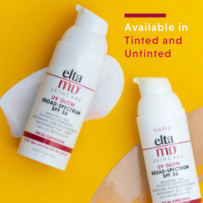 واقي الشمس EltaMD UV Glow واسع الطيف SPF 36